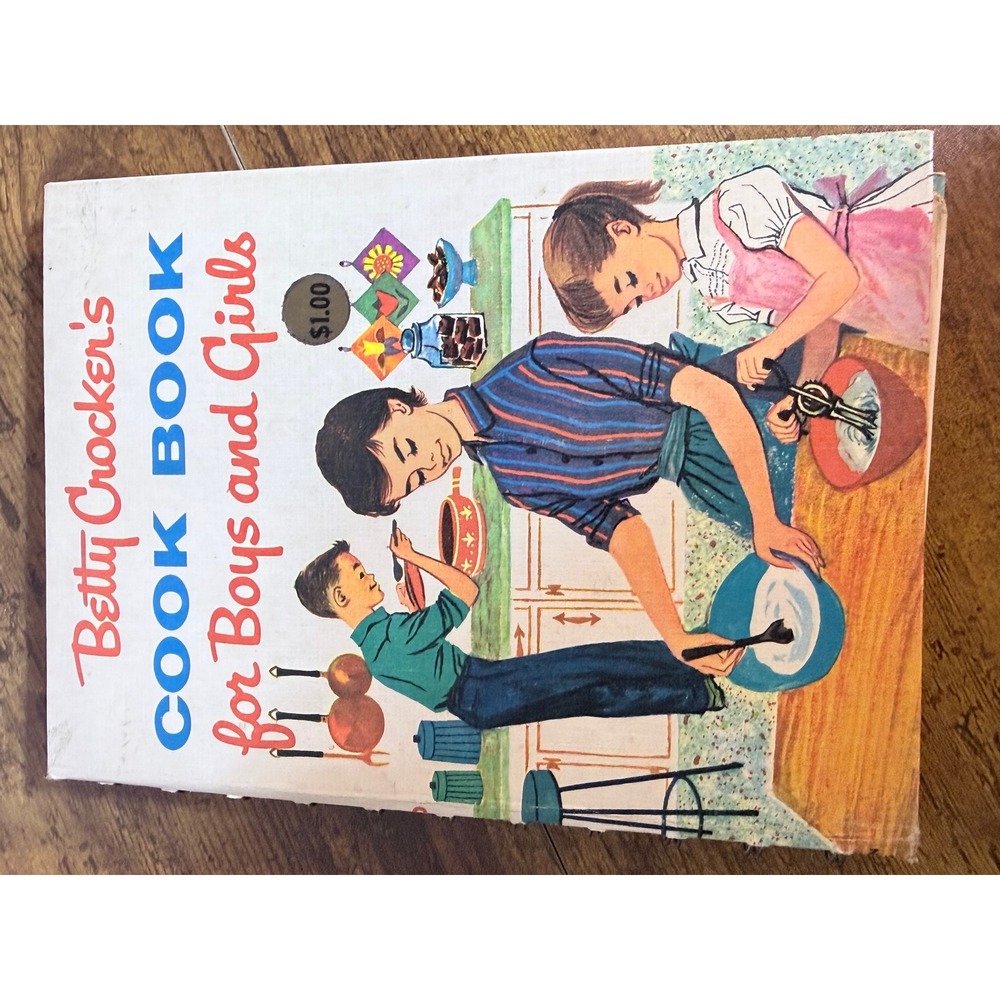 Betty Crocker Cook Book Boys Girls 1957 1st Edition 7th Printing Spiral MCM